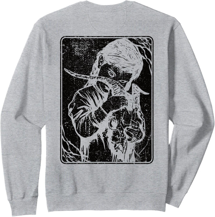 Backprint Black Satanic Okkult Art Evil 666 Antichrist Goth Sweatshirt
