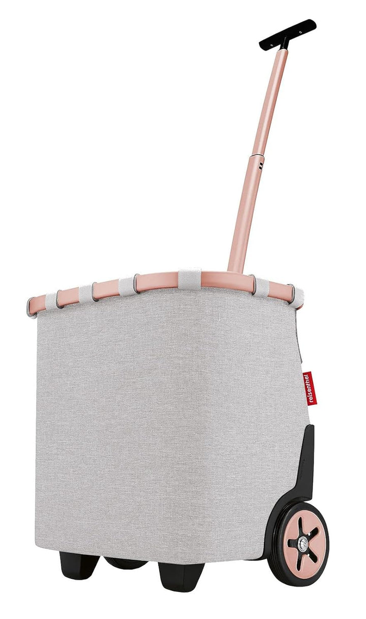 reisenthel carrycruiser Twist Sky Rose – Tragbarer Einkaufstrolley mit stabilem Aluminiumrahmen, Sch