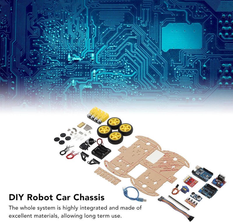 Marhynchus DIY Smart Robot Car Chassis Kit, Tracking Motor Robot Smart Car Platform 4WD für Teens DI