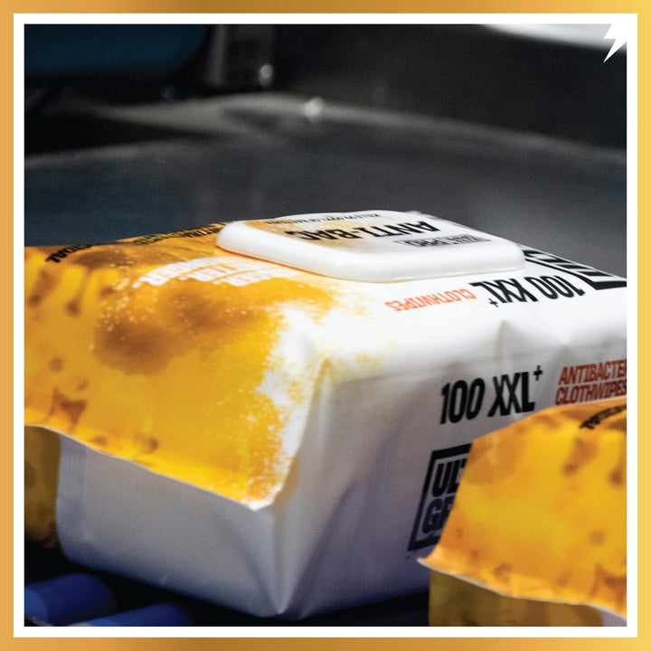 UltraGrime Pro Anti-Bac-Reinigungstücher | Industrielle Antibac-Tücher zum Reinigen und Entfernen vo