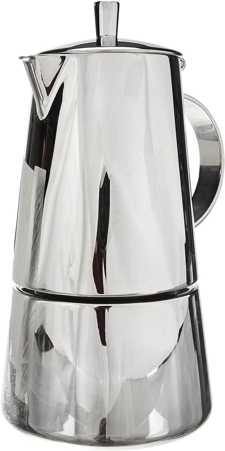 Cilio 202113 Espressokocher Treviso 4 Tassen, Edelstahl, Induktion geeignet, 4 Tassen