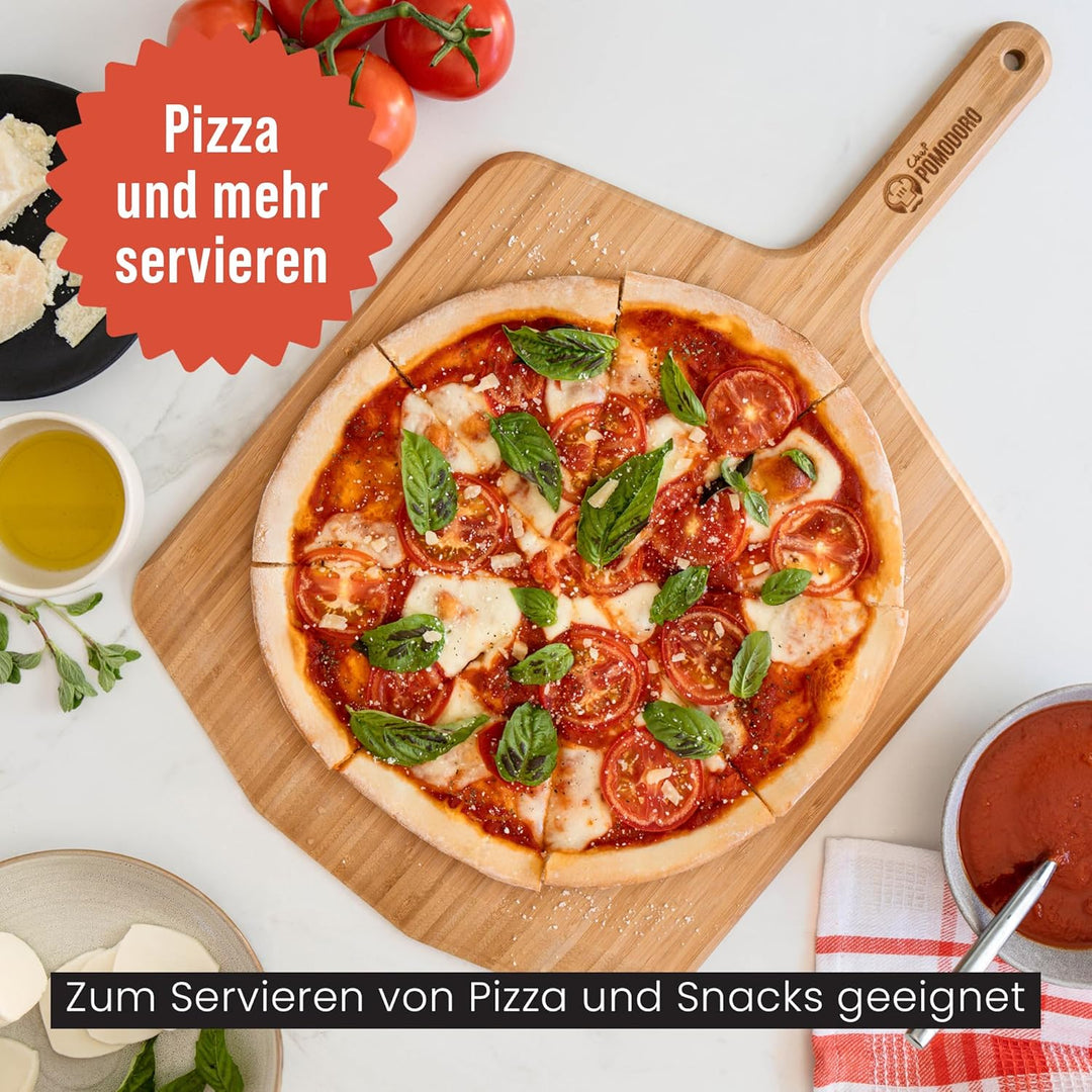 Chef Pomodoro 40,6 cm Bambus Pizzaschieber Holz Pizzaschieber 16 Zoll Hausgemachte Holz Pizzaschiebe