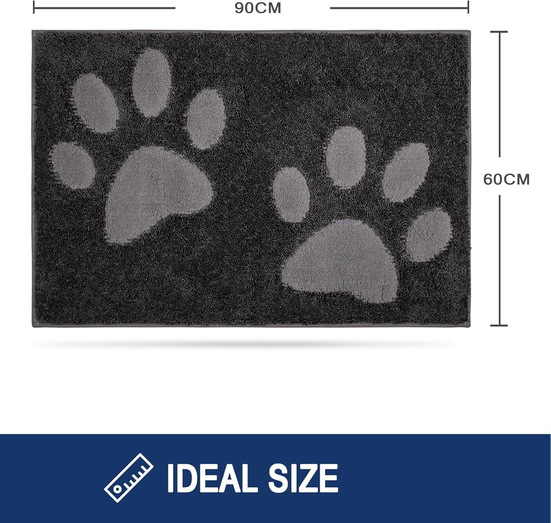 FCSDETAIL Schmutzfangmatte waschbar 60 x 90 cm, Fussmatte Innen, absorbierend Fussmatte, rutschfeste