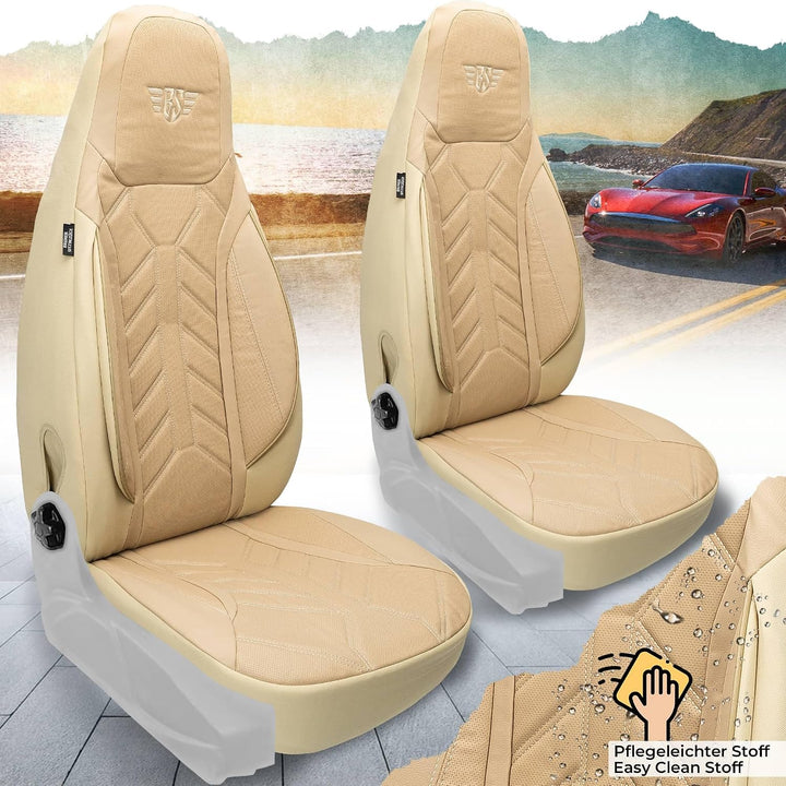 BREMER SITZBEZÜGE Mass Sitzbezüge Schonbezüge für Ford Fiesta MK 7 DPL505 DPL505 - Beige Fiesta MK 7