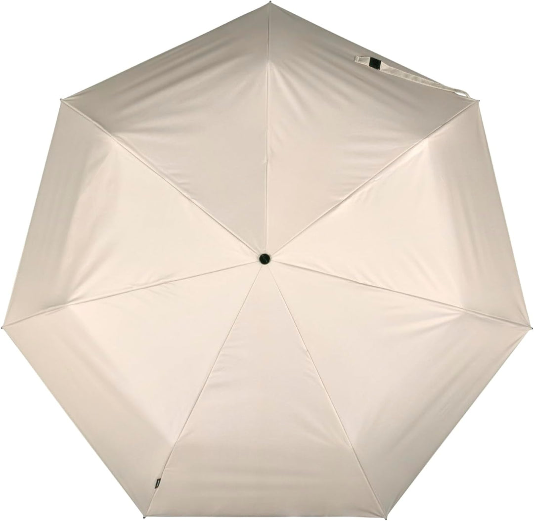 Knirps Taschenschirm Slim Duomatic Auf-Zu-Automatik Beige - Silver Heatshield - Uv-, Hitzeschutz, Be