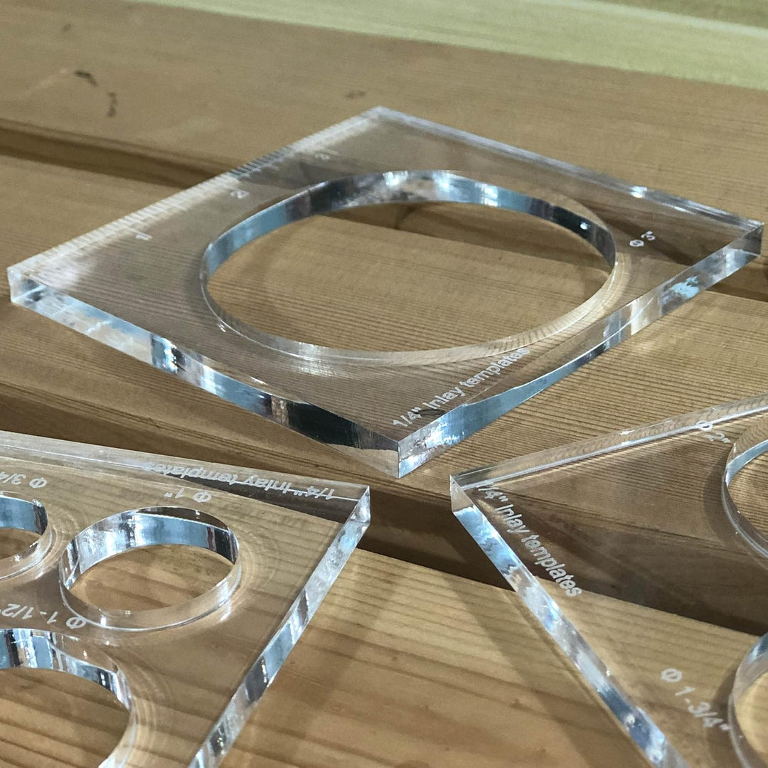 inBovoga 3Pcs Circle Inlay Templates, Router and Decorative Templates for Woodworking, Router Jig Te