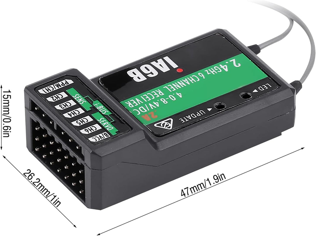 Dilwe RC-Empfänger, 2.4G 6CH RC-Empfänger PPM für FS-I6X FS-I6S I8 RC-Sender