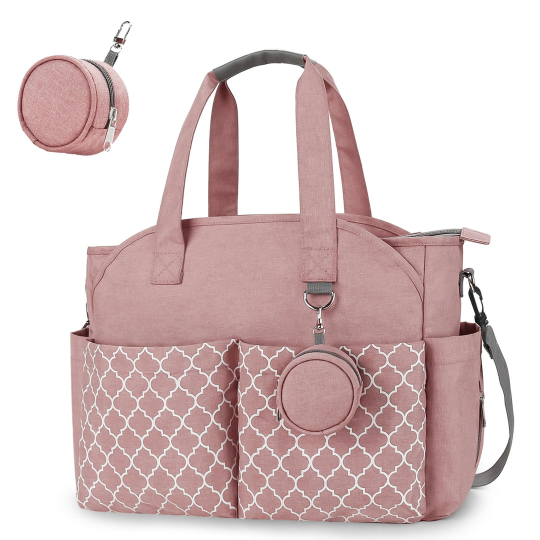 Wickeltasche Baby Gross, 13 Fächer Kinderwagen Windeltasche, Wasserabweisende Babytasche mit Schnull
