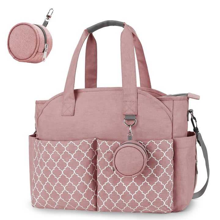 Wickeltasche Baby Gross, 13 Fächer Kinderwagen Windeltasche, Wasserabweisende Babytasche mit Schnull