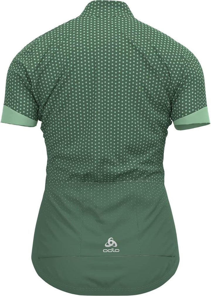 Odlo Damen Essential Print_411951 Radtrikot XL Myrtle - Hemlock, XL Myrtle - Hemlock