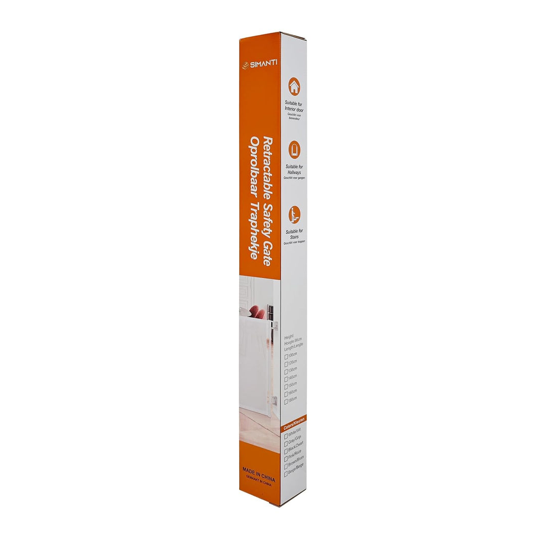Treppenschutzgitter Ausziehbar 110cm, Türschutzgitter, Babygitter Beige | Türschutzgitter ausziehbar