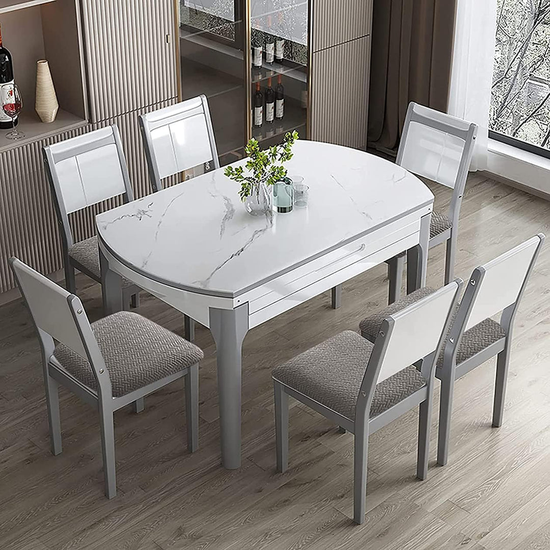 LANSHENG Stuhlbezug Sitzfläche 6er Set, Stretch Bezug für Stühle Sitzbezüge für Esszimmerstühle Abwa