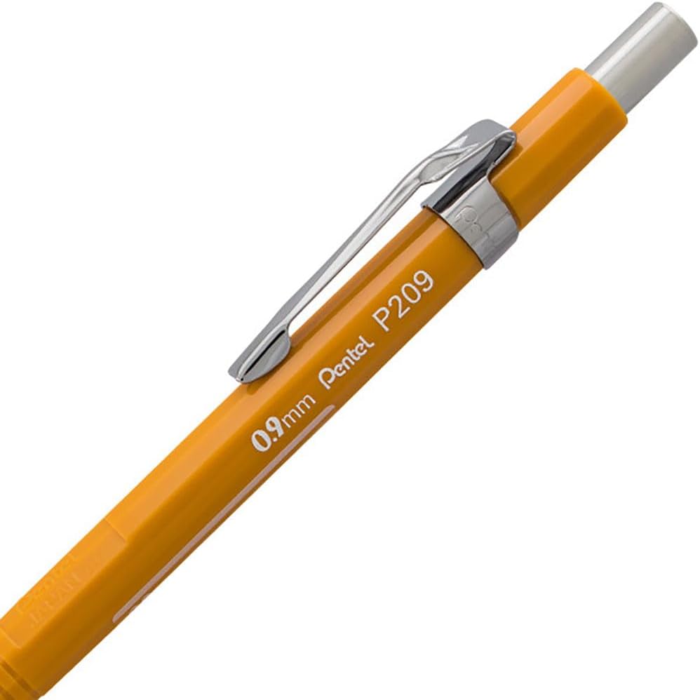 Pentel P209-G P209-G Druckbleistift, 0,9 mm, Gelb, nachfüllbar, P200 Serie 1 0,9 mm (P209) Gelb, 1 0