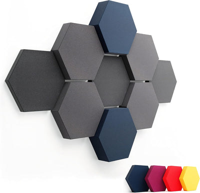 FENNEXT ® Velvet Schallabsorber Wand - Dekorative Hexagon Akustikpaneele für Gaming, YouTube Studio,