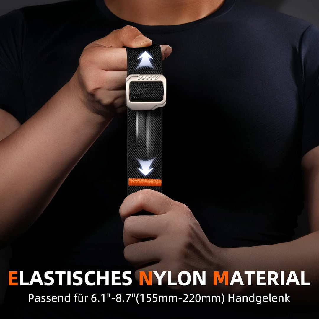 Laffav Armband Kompatibel mit Garmin Fenix 6X/7X Pro, Nylon QuickFit 26mm Ersatzband für Fenix 5X/Pl