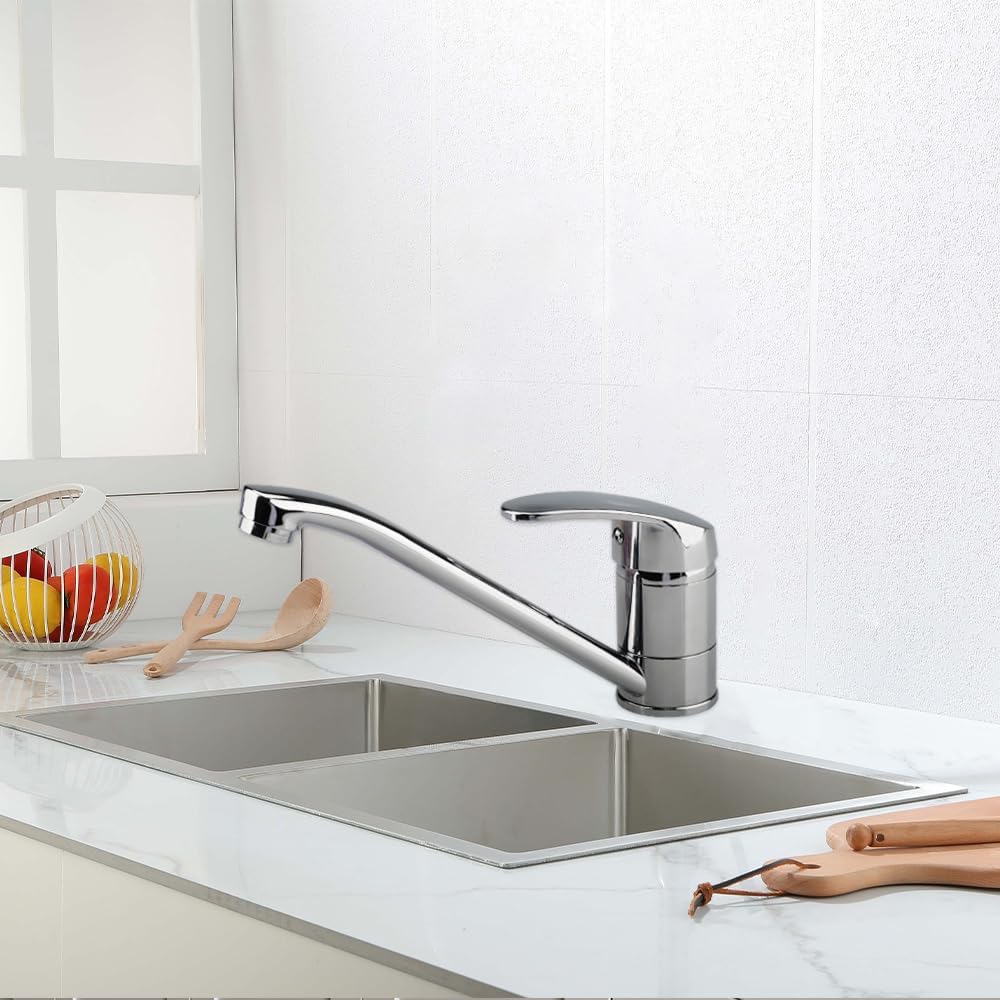 Küchenarmatur 360° Schwenkbar Wasserhahn Küche Mischbatterie Küche mit Keramikkartusche Spültischarm