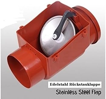 UZMAN Rückstauklappe Rückstauverschluss mit verriegelbarer Rückstauklappe Rattenschutz (DN200)