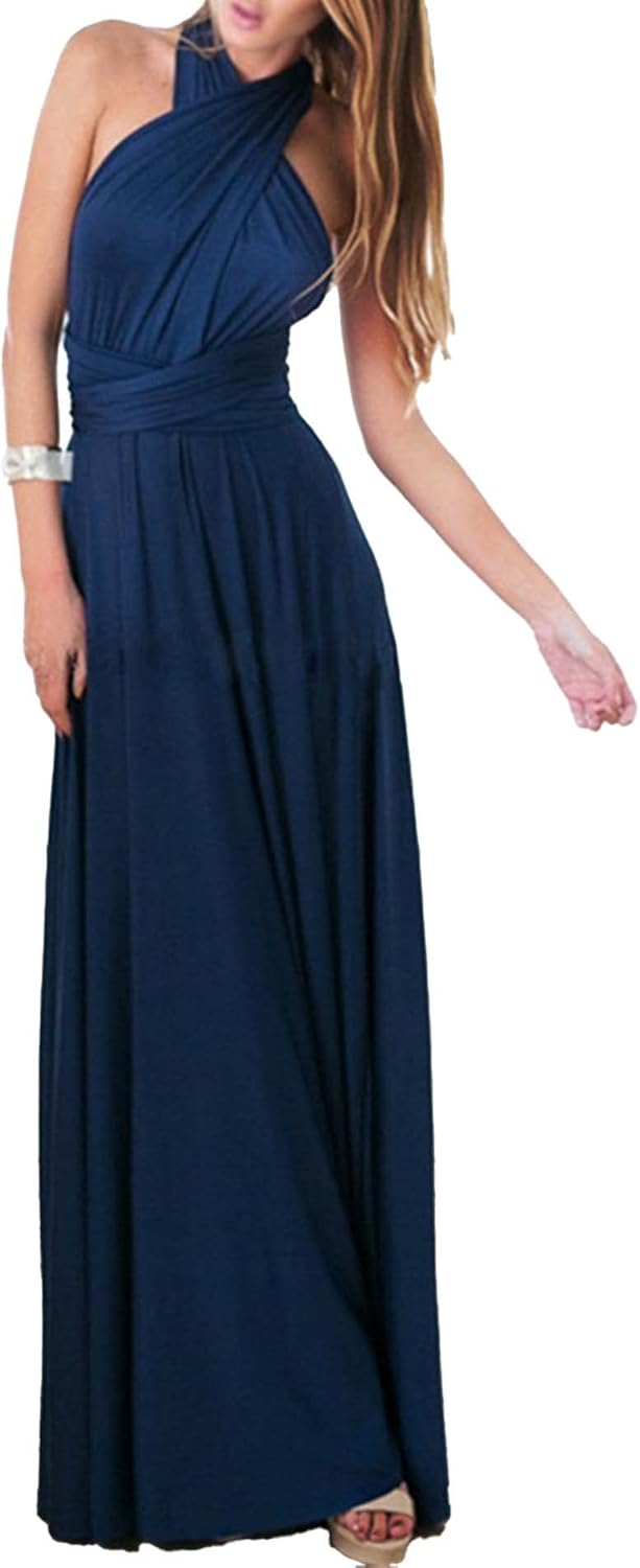 xxxiticat Damen Lange Abend Cocktailkleid Elegantes Brautjungfernkleid Elegante Party Kleid L Dunkel