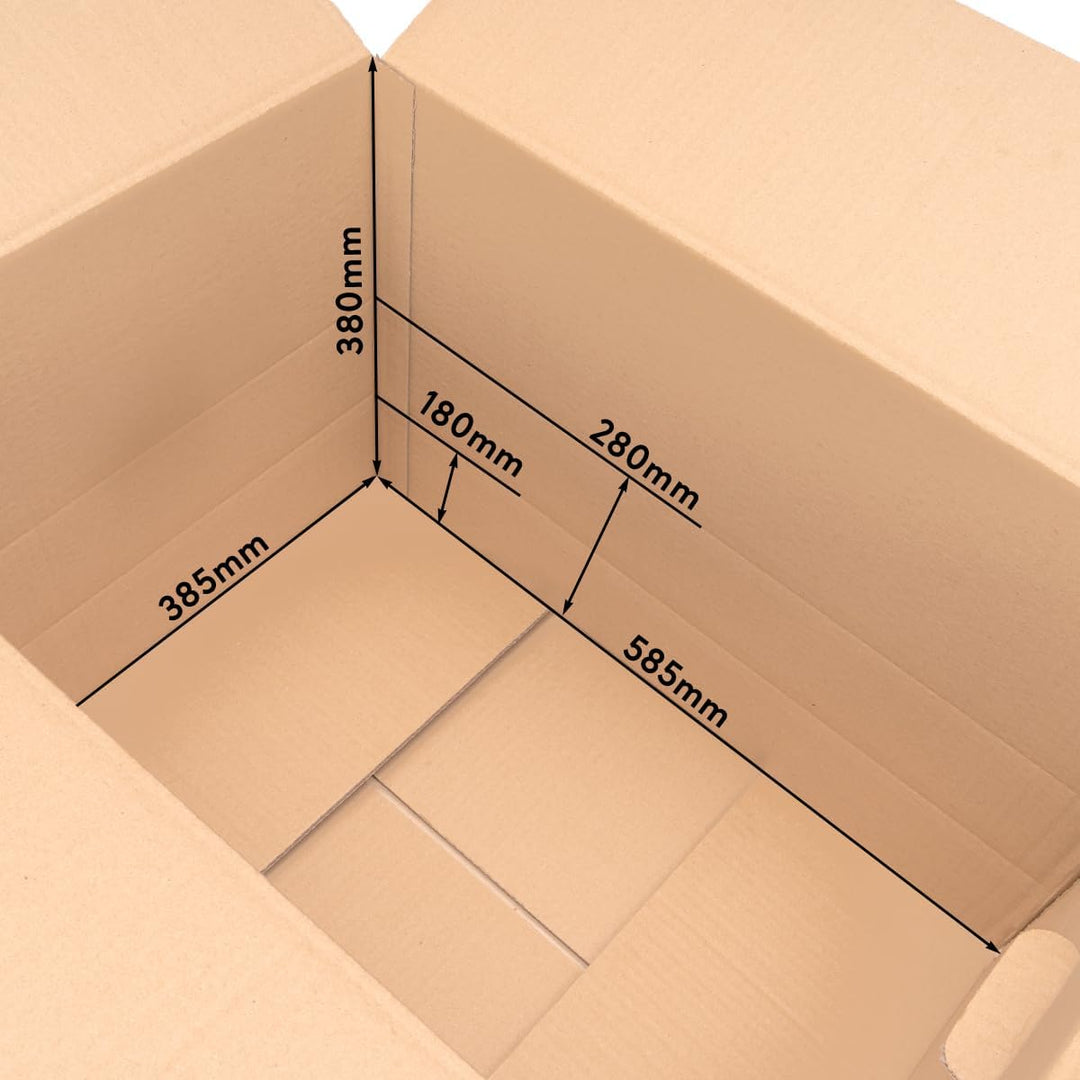 25 Faltkartons 600x400x400mm braun KK 107 2 wellig rechteckige Versandkartons | DHL 5 Kg Paket | DPD