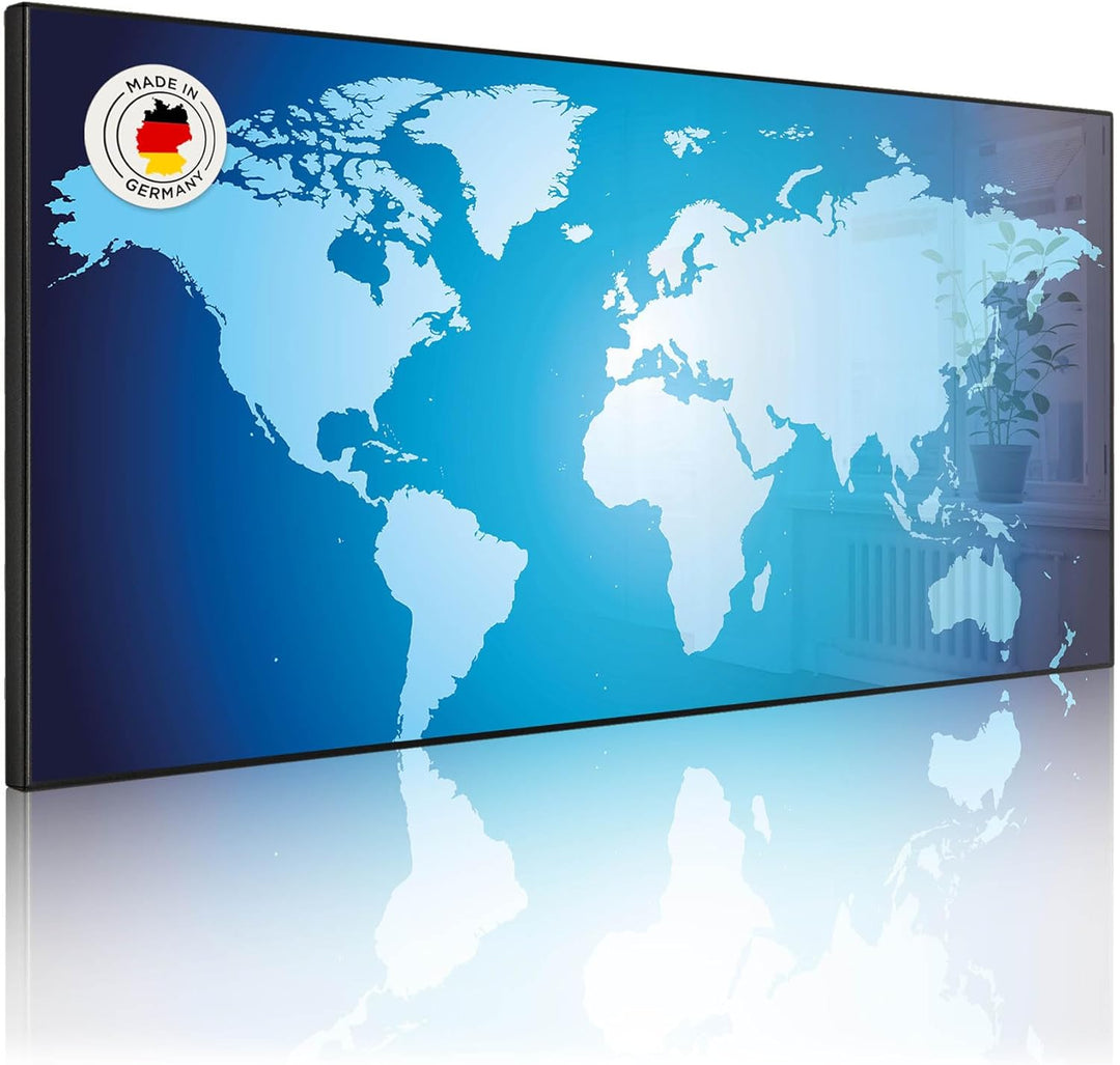 banjado Magnettafel schwarz 78 x 37cm / Magnetwand Metall/Magnetpinnwand als Memoboard/Pinnwand Magn