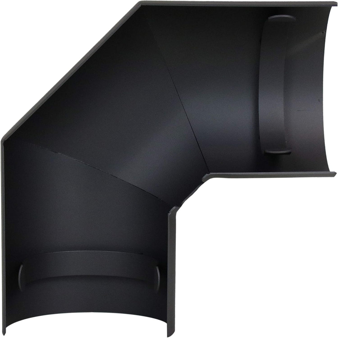 LANZZAS Ofenrohr Hitzeschutz/Thermoschild für 90° Grad Bogen seitlich, im Durchmesser Ø 150 mm, Farb