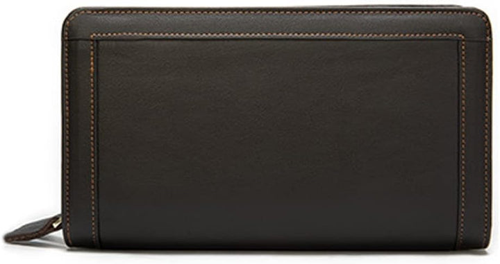 PORRASSO Herren Geldbörse Leder Clutch Tasche Kreditkartenetui Brieftasche Handytasche Portemonnaie
