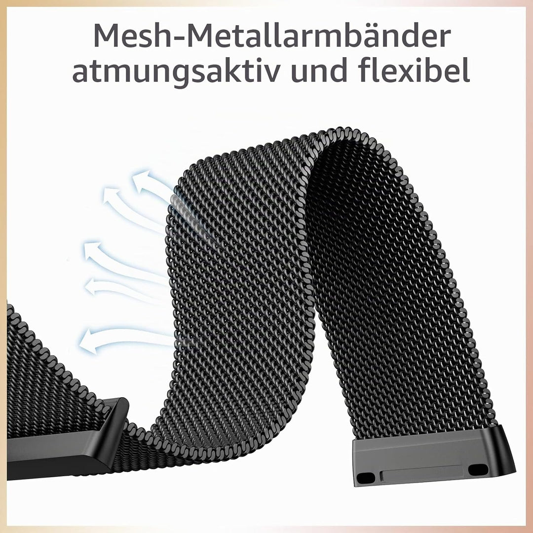 Faliogo Kompatibel mit Fitbit Versa 3 Armband/Fitbit Versa 4 Armband/Fitbit Sense Armband, Edelstahl