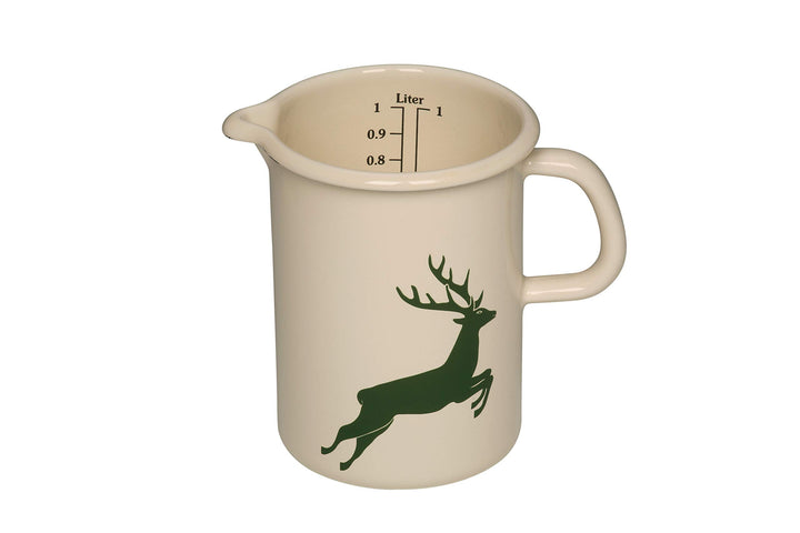 Riess, 0338-072, Küchenmass mit Skala und Ausguss, Country, COUNTRY - HIRSCH GRÜN, Durchmesser 10 cm