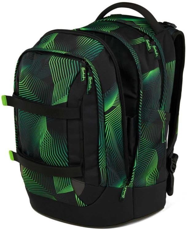 Satch Pack Schulrucksack Set 2tlg. inkl. Pencil Slider (Seismic Green), Seismic Green