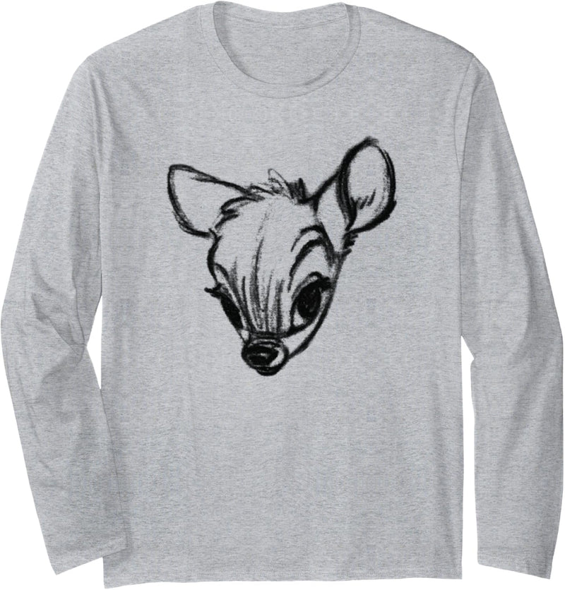 Disney Bambi Face Sketch Langarmshirt