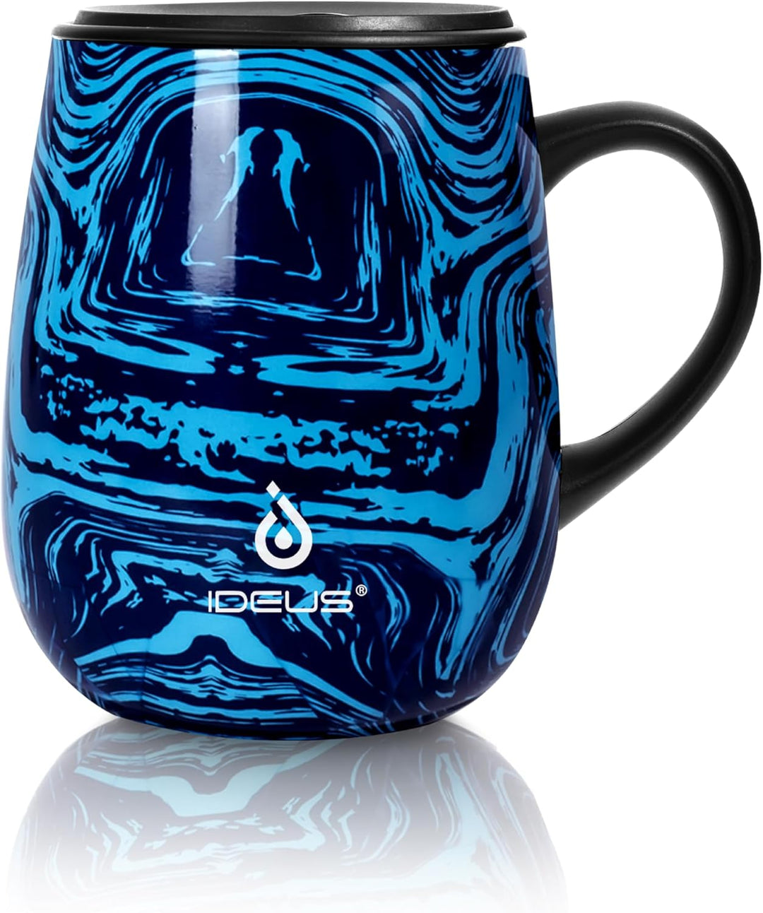 Ideus Kaffeebecher 470 ml (16 oz), doppelwandige vakuumisolierte Kaffee- und Teetasse aus Edelstahl
