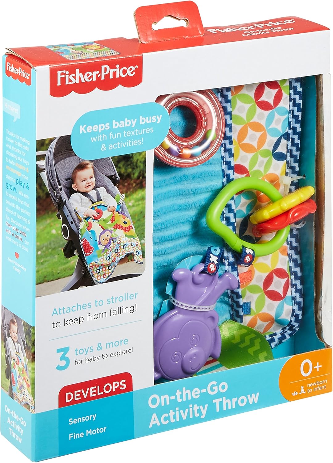 Fisher-Price DYW52 Kleine Tierfreunde-Spieldecke, Mehrfarbig