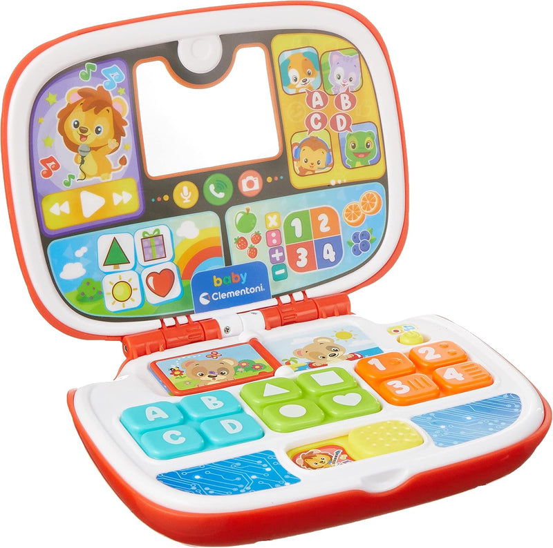 Baby Clementoni Baby-Laptop Tierfreunde - Spielzeug für Babys & Kinder ab 9 Monaten mit Ton- & Licht