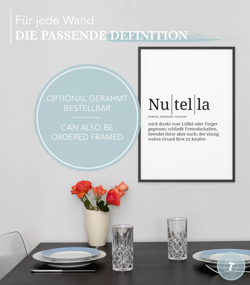 Papierschmiede® Definition: Nutella, DIN A1 (59x84 cm), XXL Poster für Wohnzimmer, Schlafzimmer, Küc