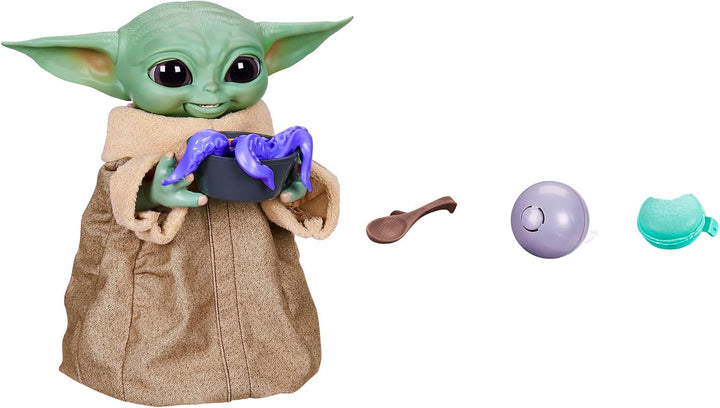 Hasbro F2849 Star Wars Galactic Snackinâ€™ Grogu 23,5 cm groÃŸe elektronische Figur mit über 40 Soun
