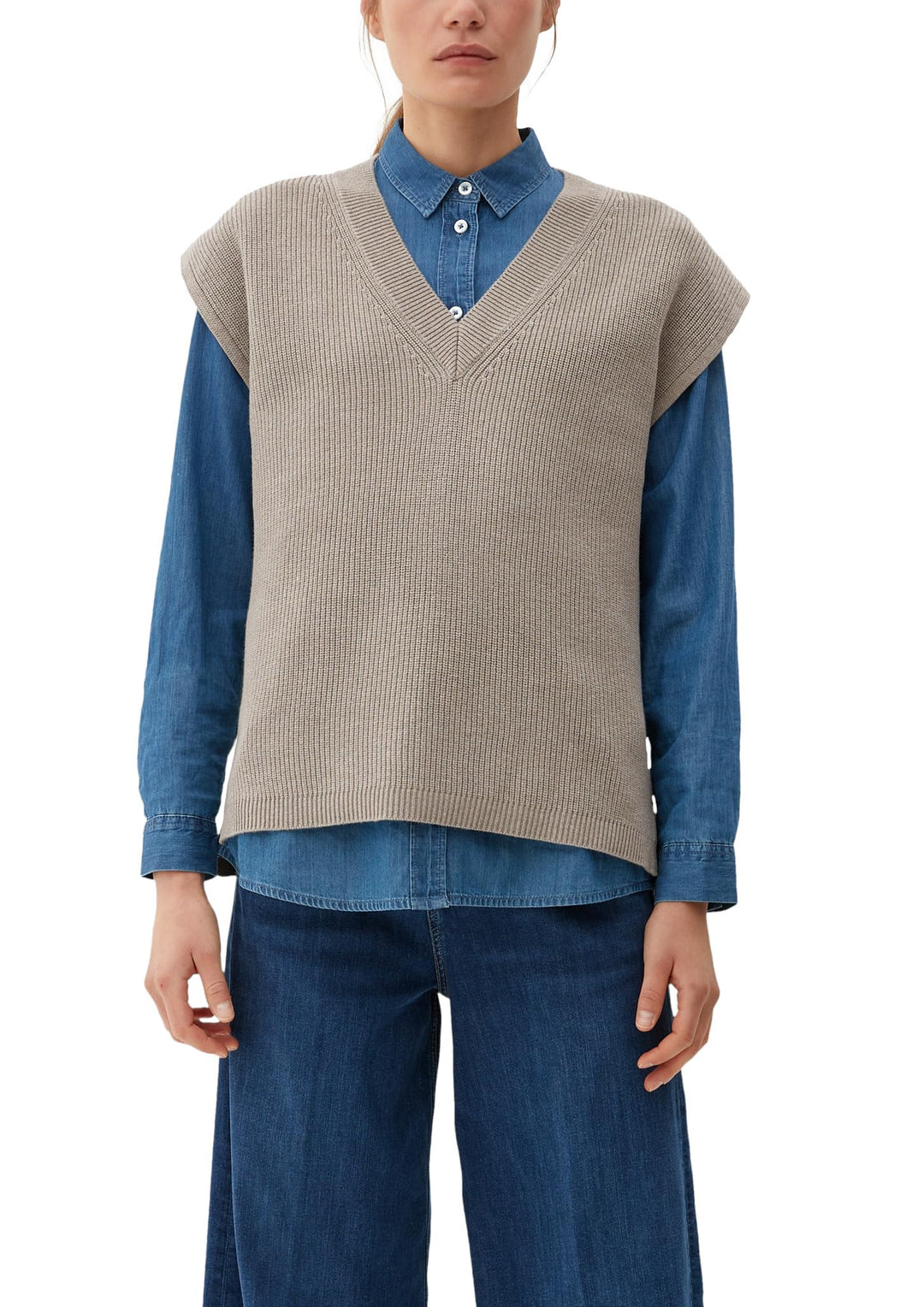 s.Oliver Damen Strickpullunder 42 Braun, 42 Braun