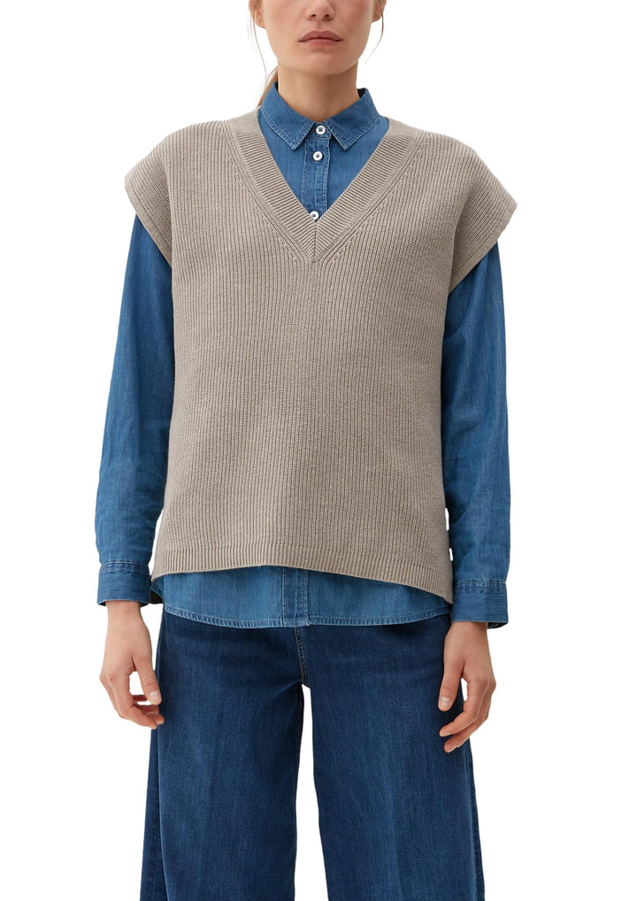 s.Oliver Damen Strickpullunder 42 Braun, 42 Braun