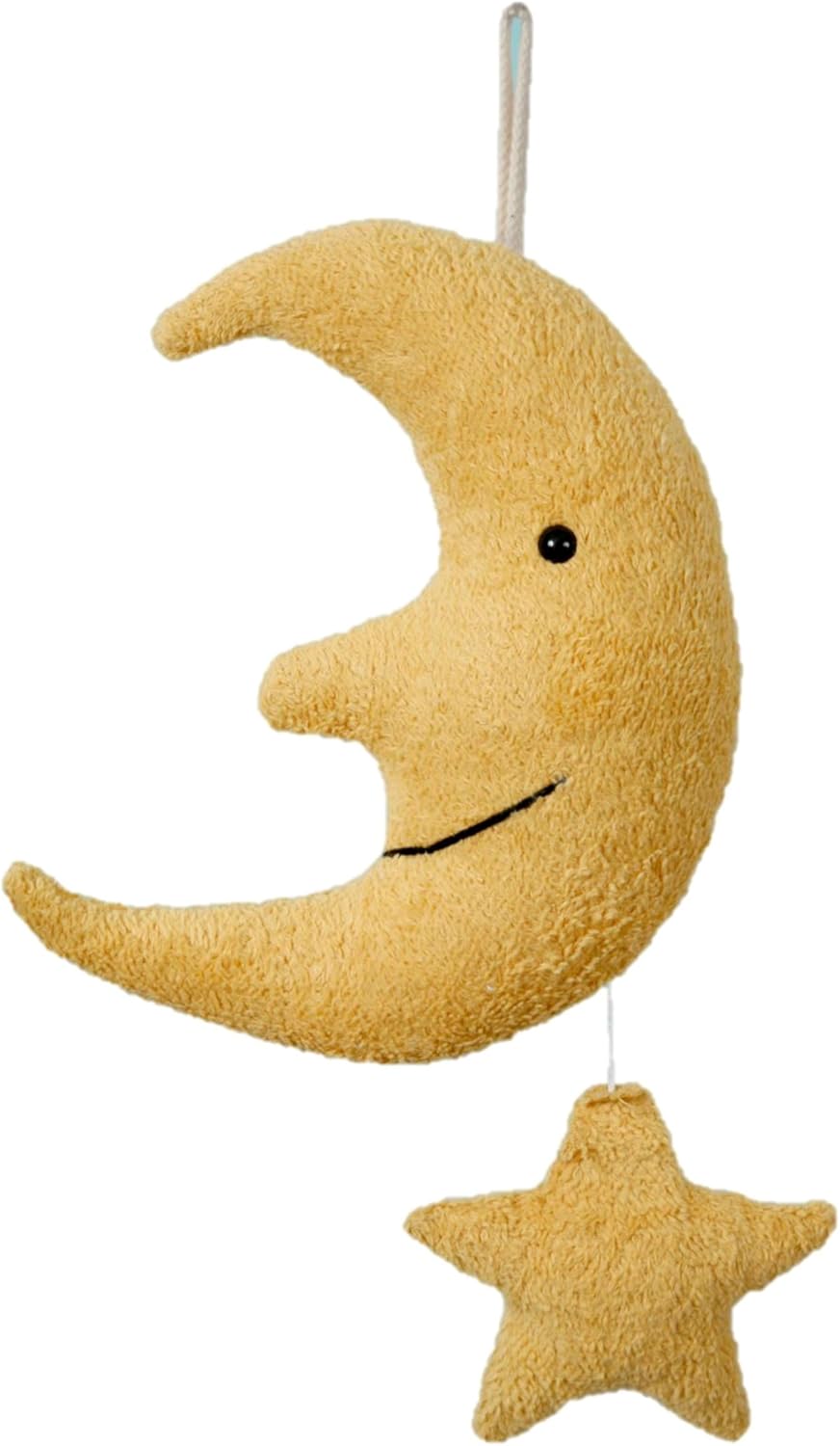 Efie Bio - Spieluhr Mond mit Stern – Bio-Baumwolle (KBA), Made in Germany, GOTS-Zertifiziert, nachha