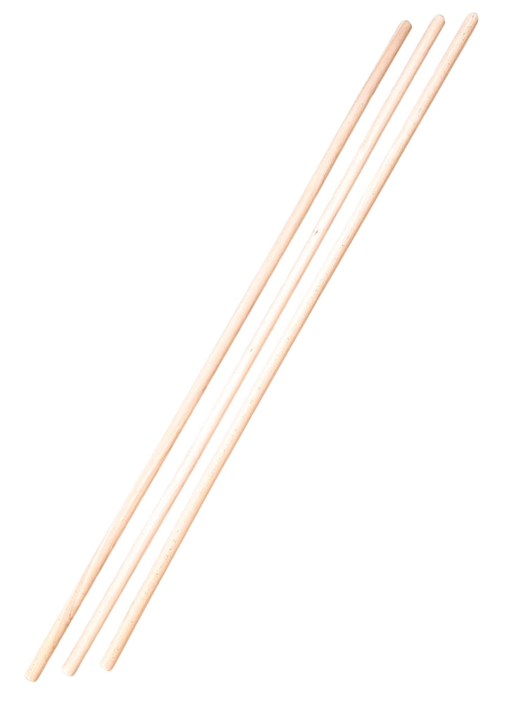 3 Stk. Besenstiel Holz Ersatzstiel, 120 cm, Holzstiel aus Buchenholz, Gerätestiel Ø22 mm, Holzstiele