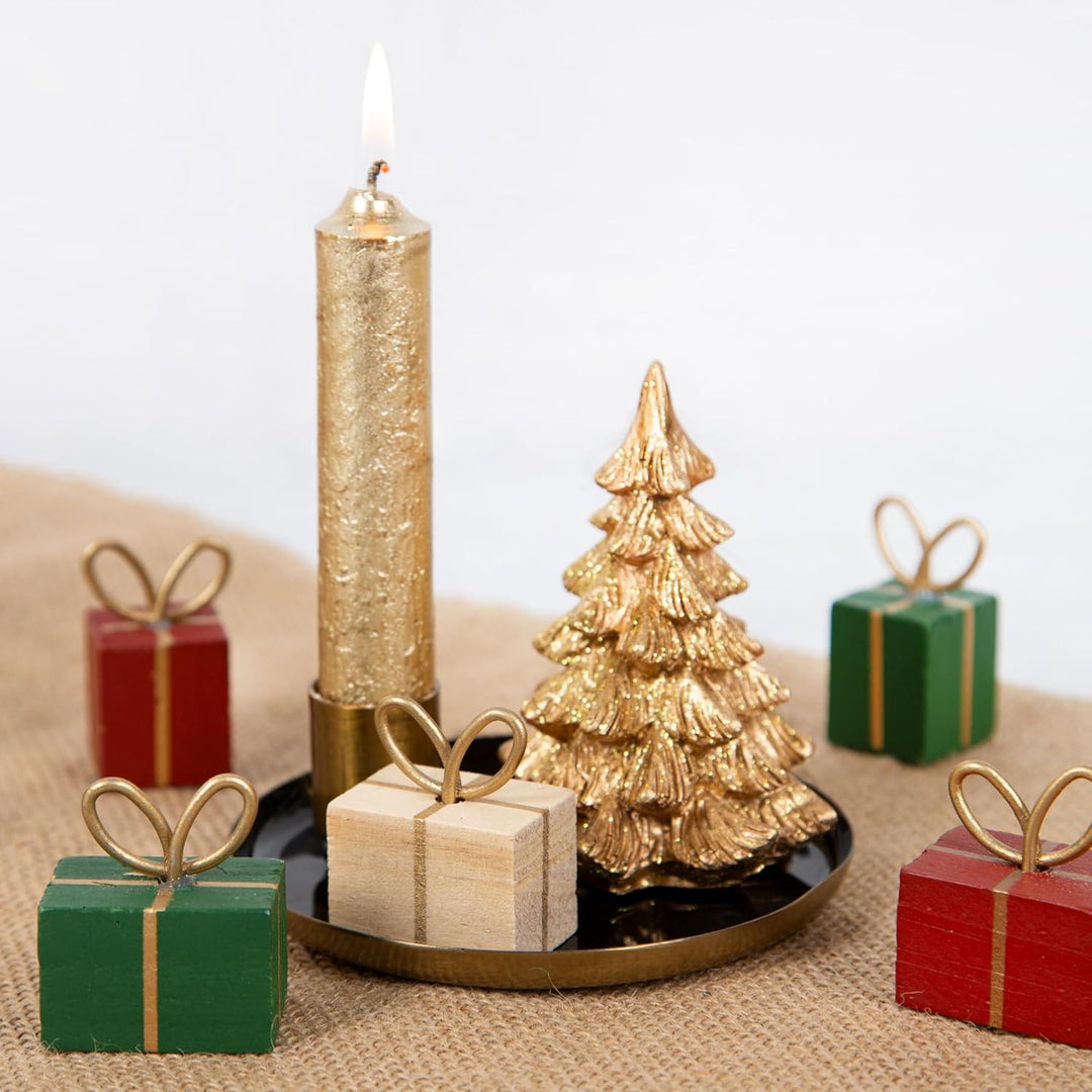 Logbuch-Verlag 3 Weihnachten Deko Bäume schwarz Gold glitzernd 8,5-18 cm edle Weihnachtsdekoration G