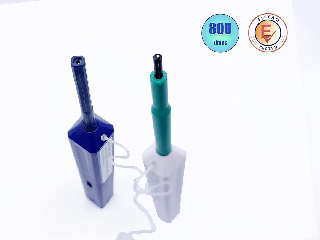 Elfcam® - Glasfaser Reinigungsstifte, LWL Reinigungsstift für LC/SC/FC/ST/ E2000 Steckverbindungen,