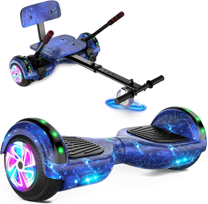 SISIGAD Hoverboard Kart Scooter für alle Gelände Self Balanciert 6,5 Zoll mit Bluetooth Lautsprecher