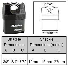Master Lock 6325NKA Vorhängeschloss Pro Serie mit BumpStop Technologie 1 Pack