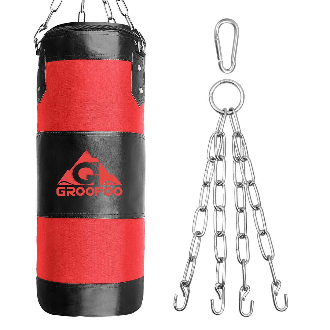 GROOFOO Boxsack Kinder Hochleistungs Oxford Boxsack für Kinder, Jugendliche und Erwachsene, UNGEFÜLL