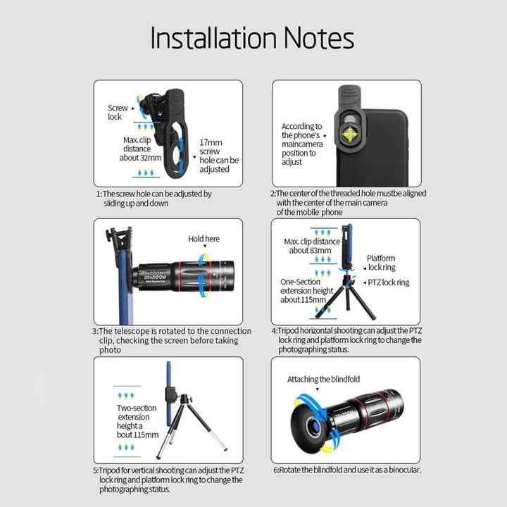 Handy-Kameraobjektiv, Handy-Kamera-Zubehör, externes Handy-Kameraobjektiv, multifunktionales Handy-K