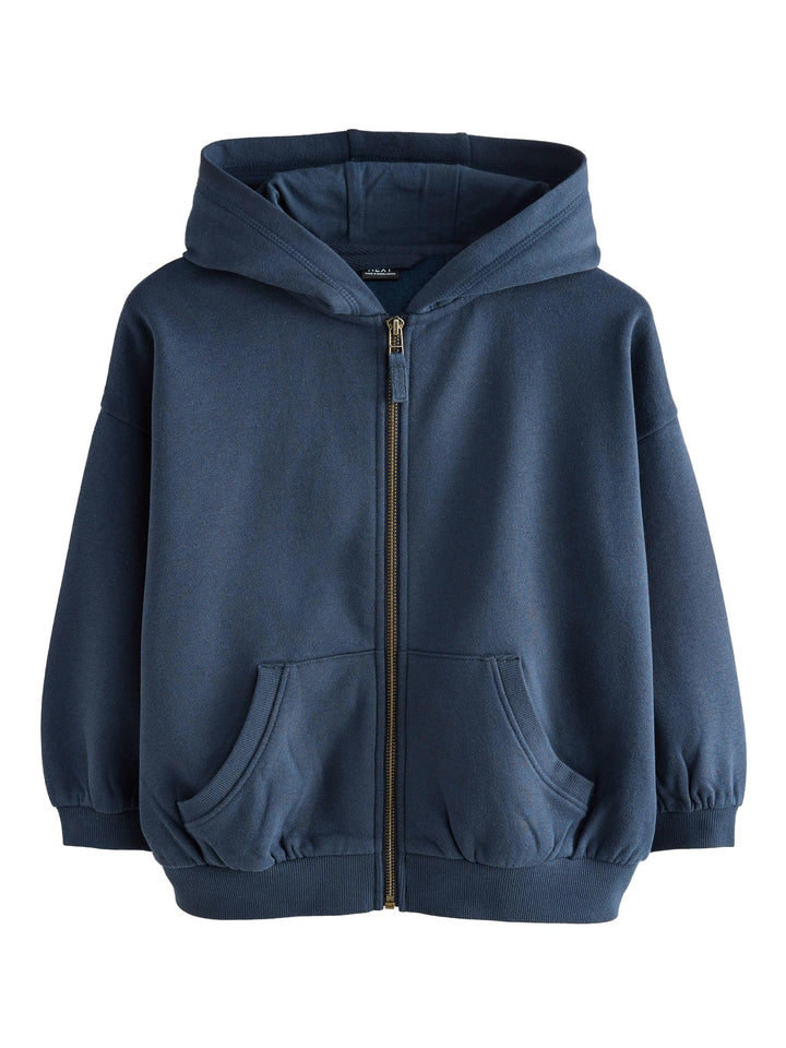 NEXT Mädchen Sportliche Kapuzenjacke mit hohem Baumwollanteil 134 Navy, 134 Navy