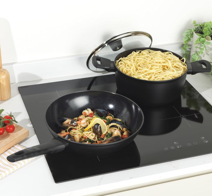 Russell Hobbs RH03265EU7 Verde Thermocollar 24cm Topf mit Deckel – gesunde keramische Antihaftbeschi