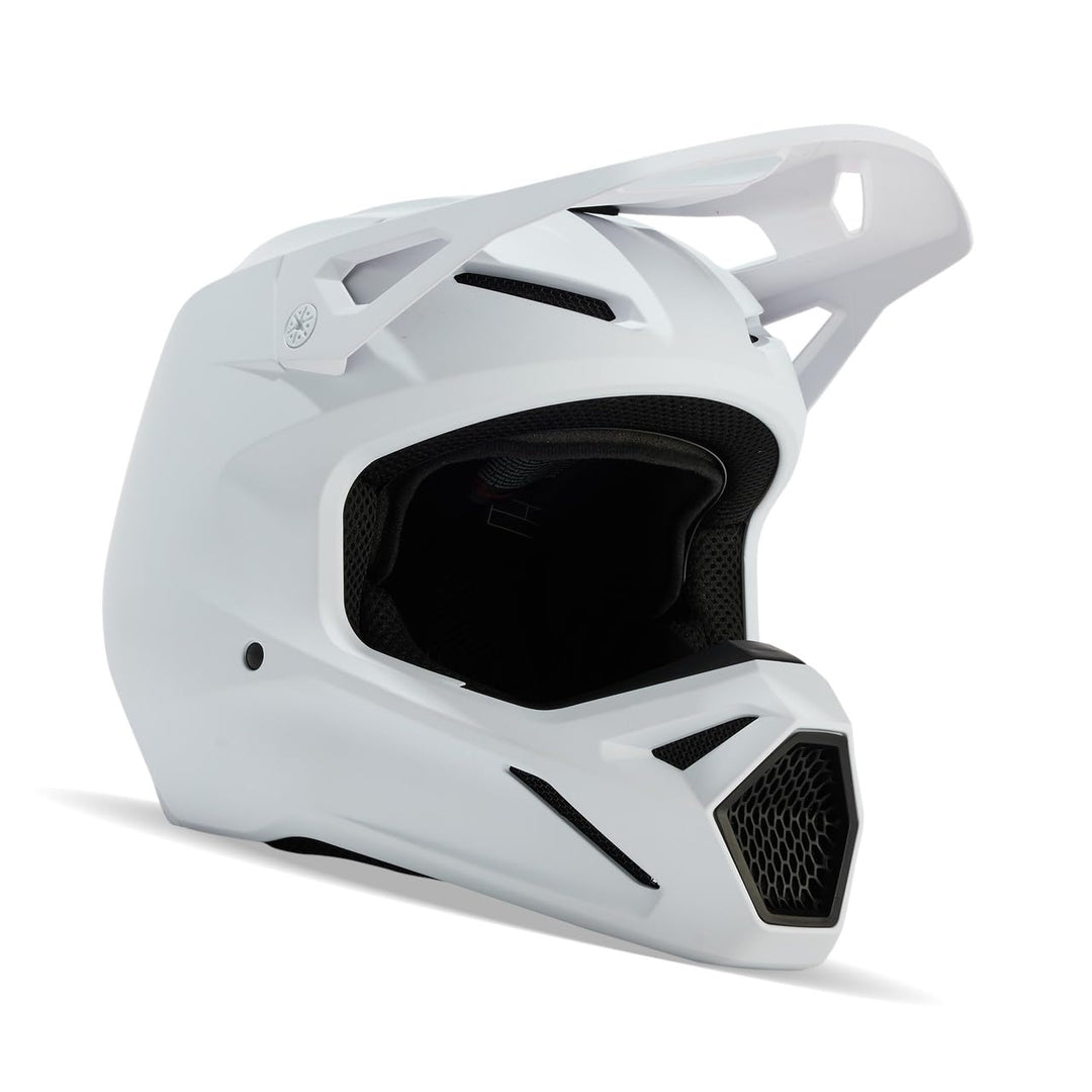 Fox Racing V1 Motocross-Helm, mattweiss, Grösse L L Mattweiss, L Mattweiss