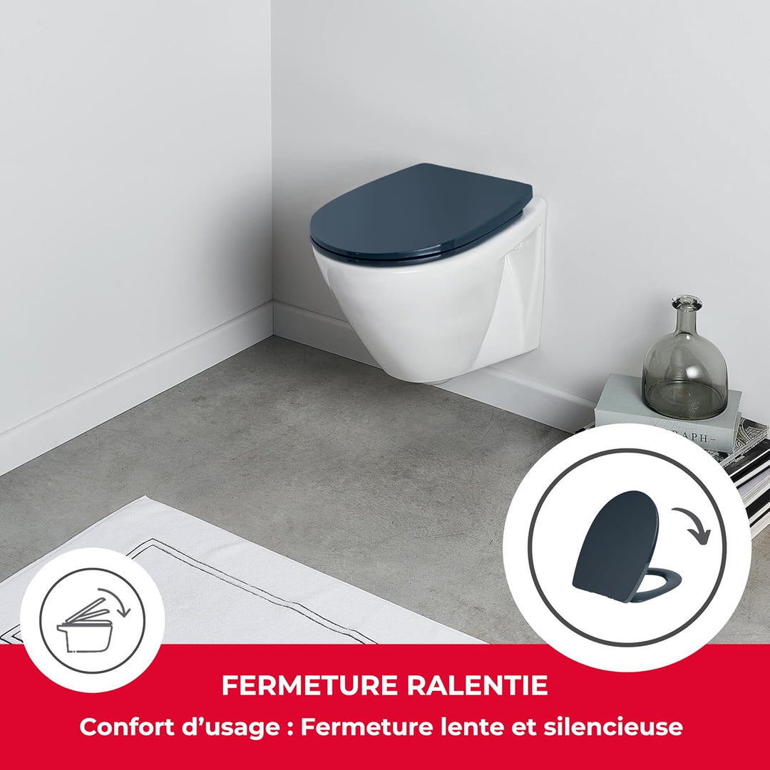 Wirquin 20724245 WC-Sitz Marbella, anthrazitgrau