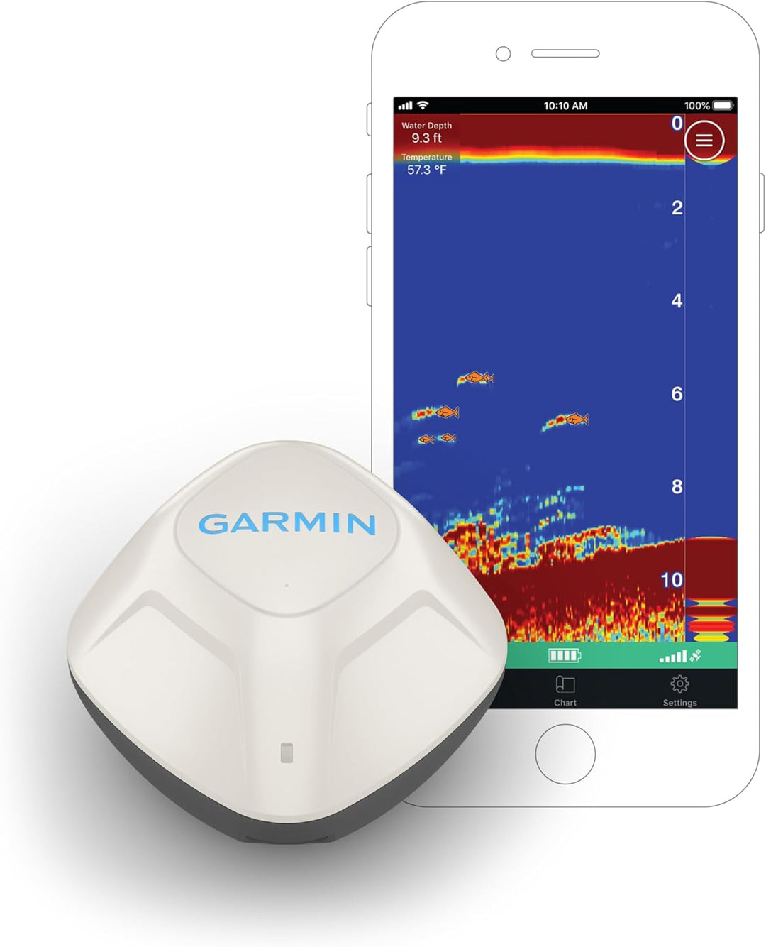 Garmin STRIKER Cast – auswerfbares Echolot für 2D-Echolotbilder von Wasseruntergrundstücken & Fische